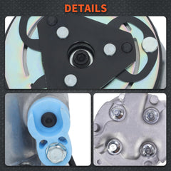 labwork compressor pulley and groove detail illustrating 6-groove pulley for belt fit