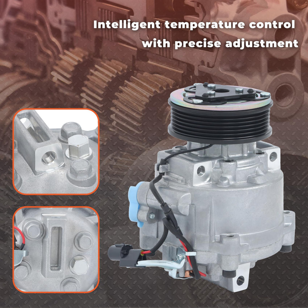 labwork compressor installed in engine bay demonstrating direct-fit replacement benefit