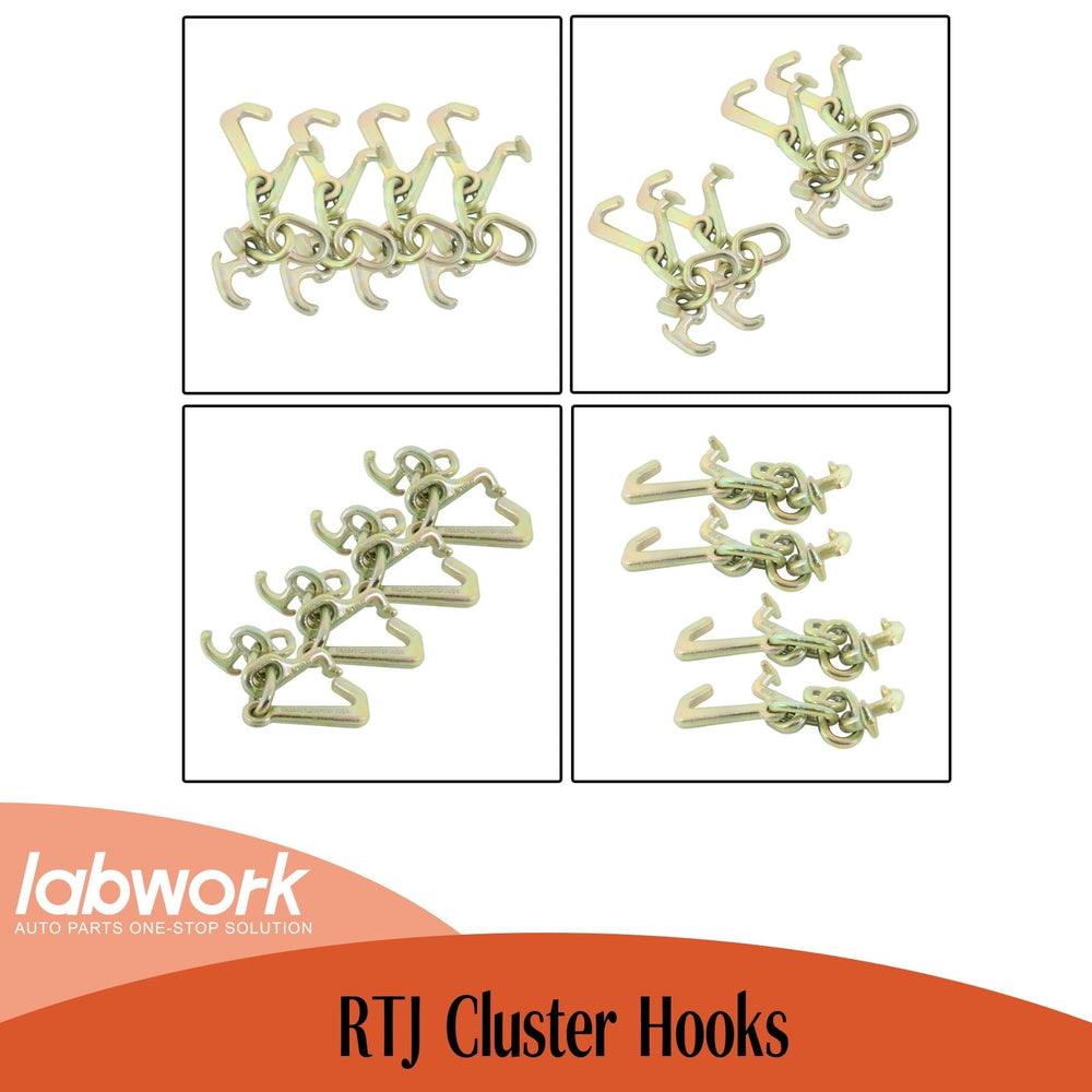 labwork RTJ cluster hooks attached to car hauler frame demonstrating secure fit