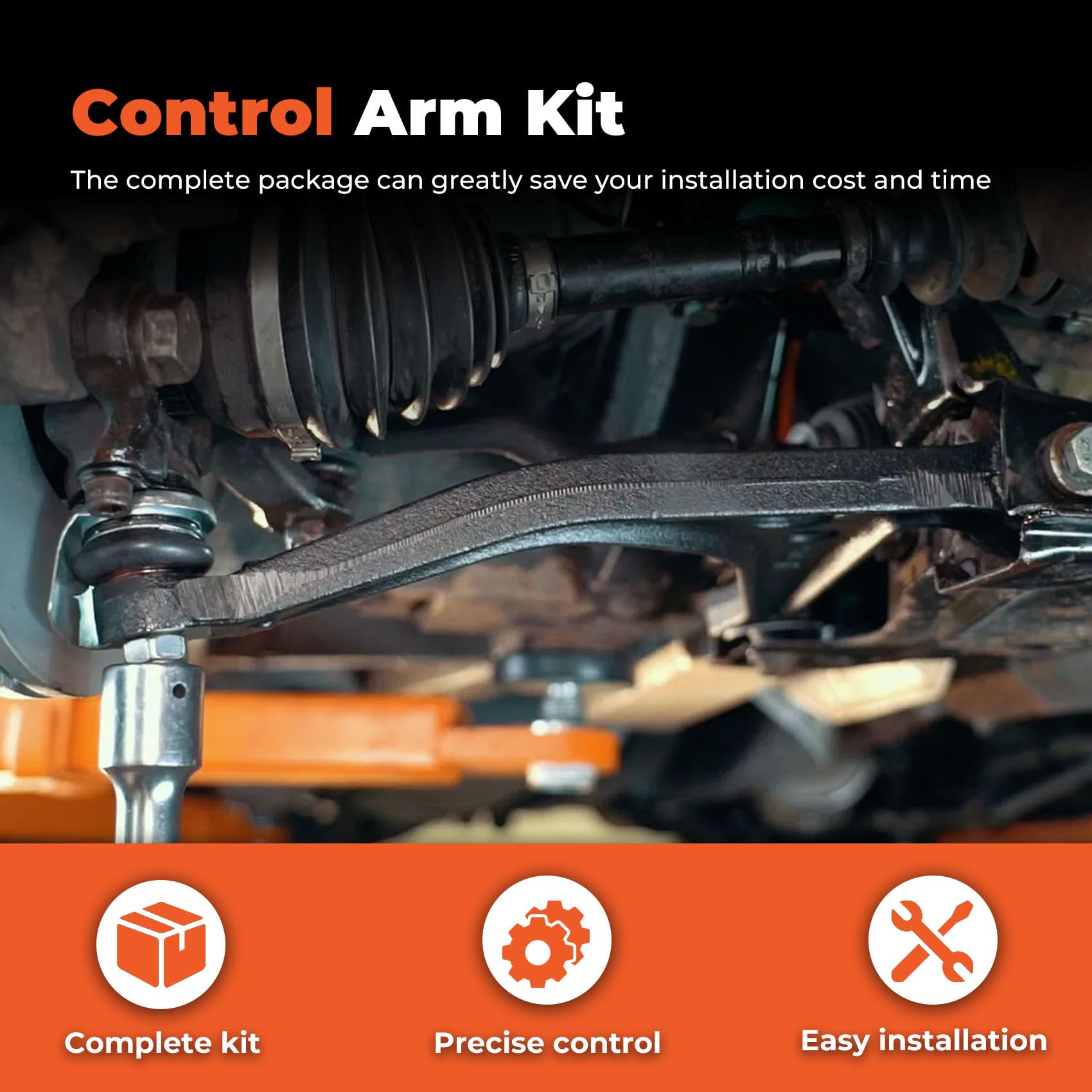 labwork mechanic installing kit in garage improving vehicle handling safety