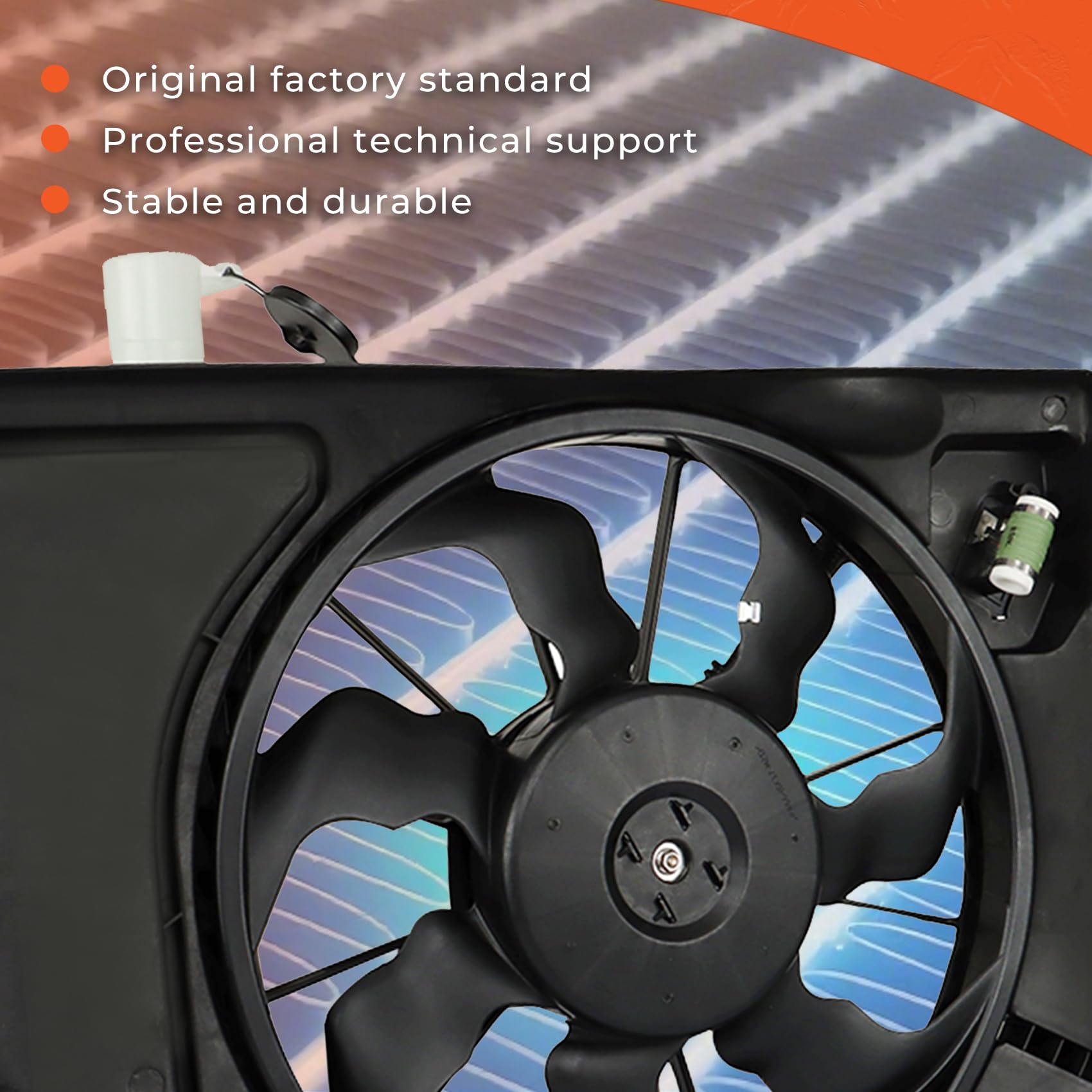 labwork packaging contents showing fan, mounting hardware, and connectors