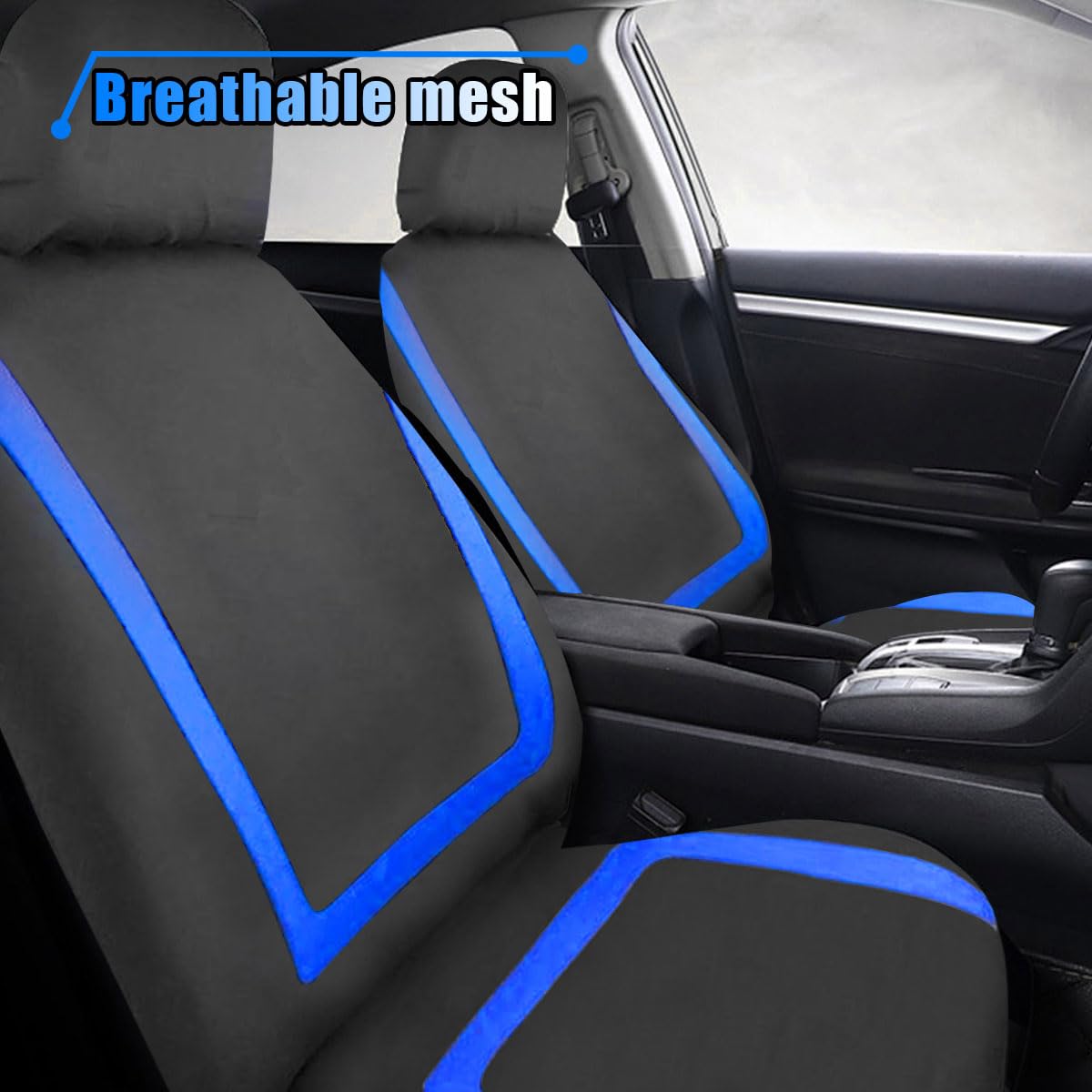 LAINLOY size comparison on a car seat demonstrating full coverage benefit
