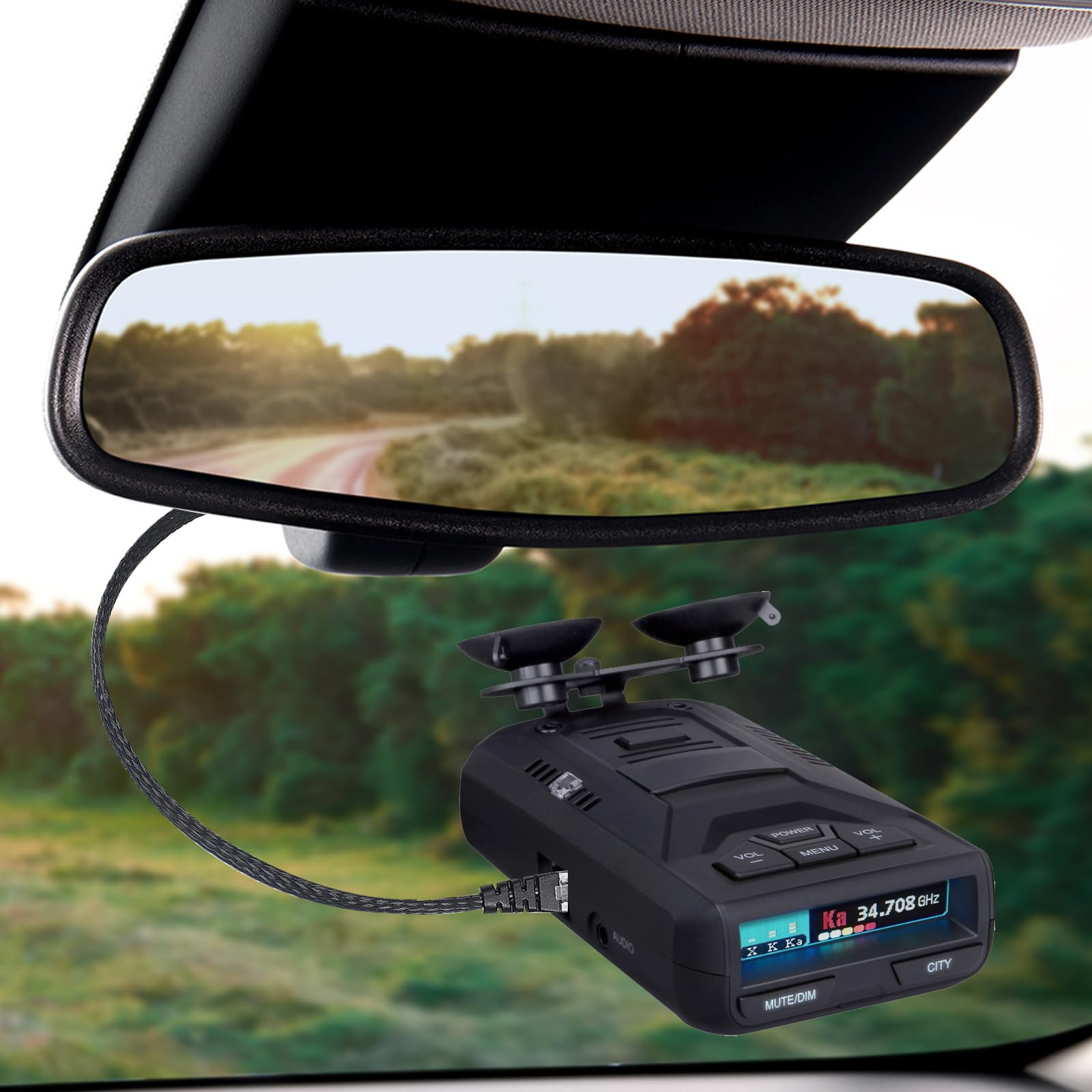 Lakapre lifestyle dashboard shot showing professional hardwire installation in vehicle