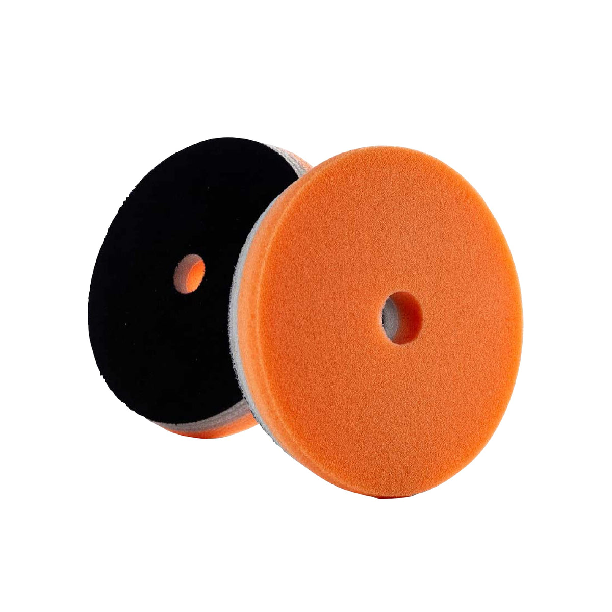 Lake Country front view of 6.5-inch HDO orange pad showing fit and shape for consistent polishing