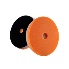 Lake Country front view of 6.5-inch HDO orange pad showing fit and shape for consistent polishing