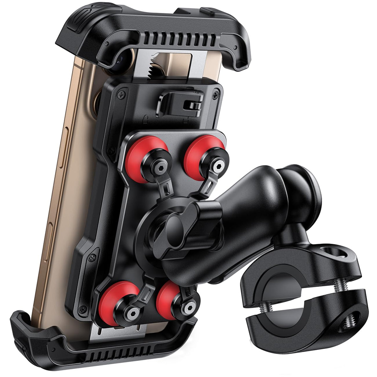 lamicall front view handlebar mounted showing stable phone and clear navigation