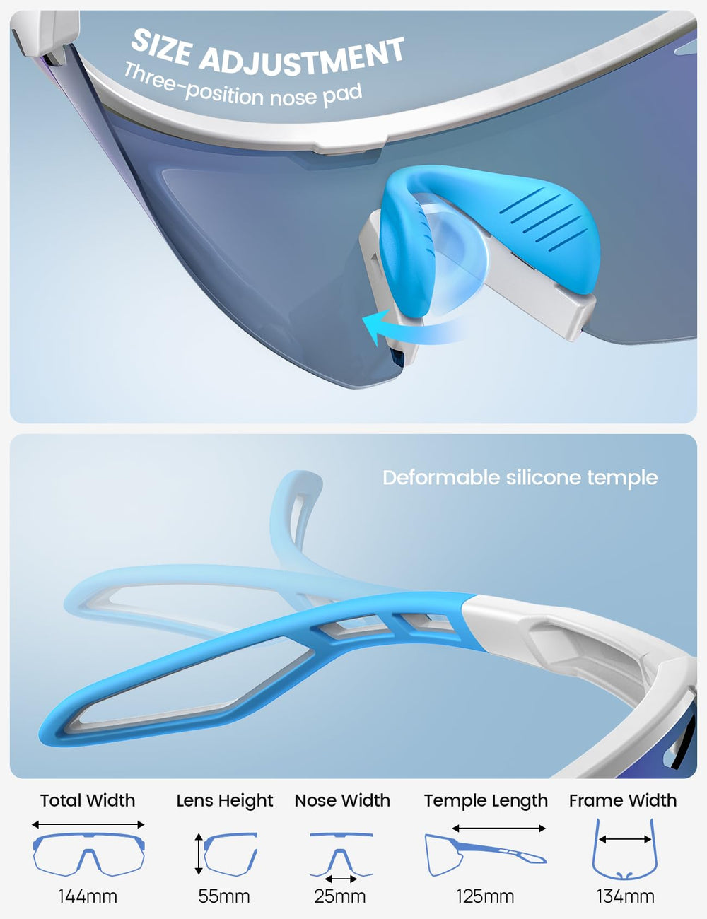 Lamicall worn by cyclist showing stable fit and reduced glare