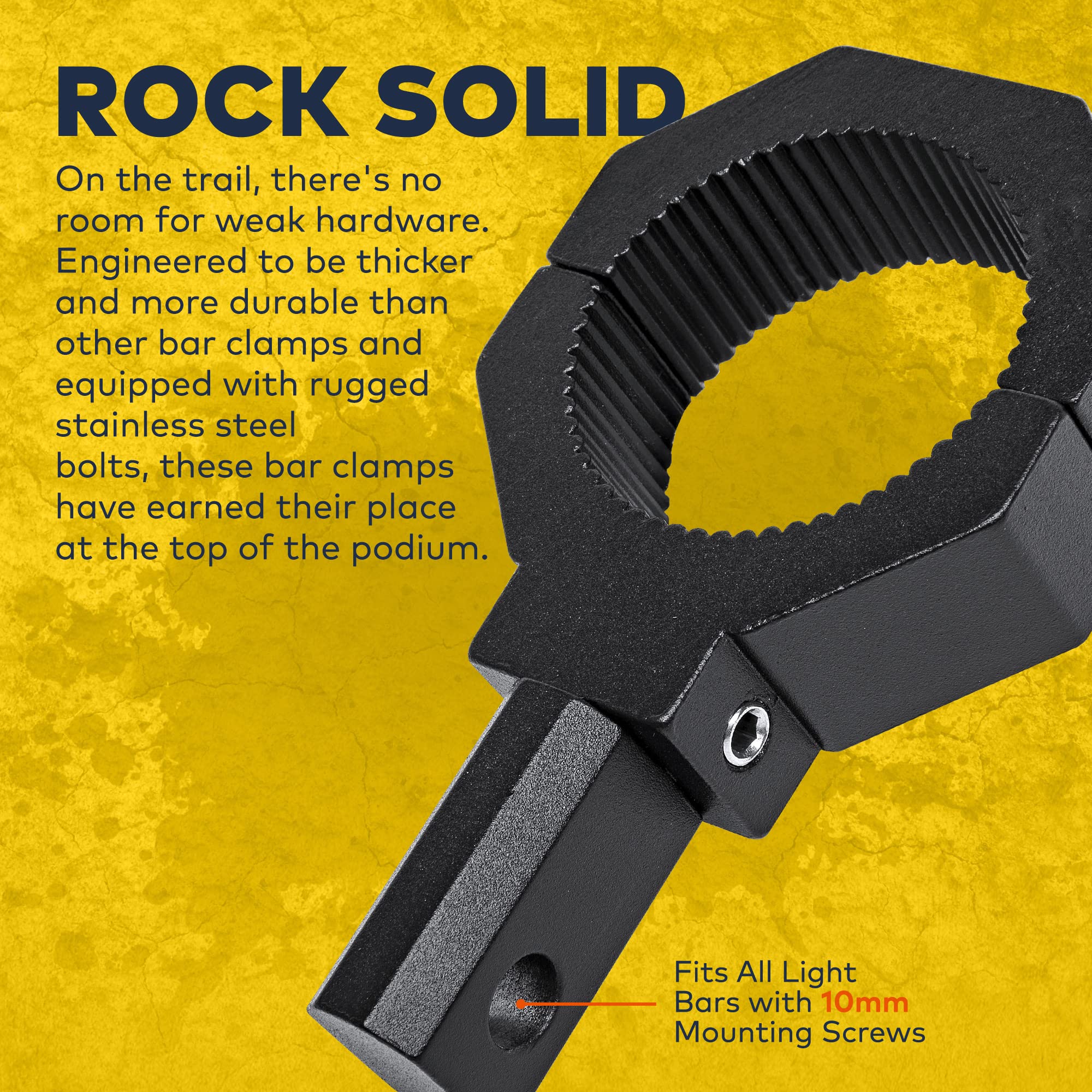 LAMPHUS rubber insert detail protecting light housing and reducing vibration damage