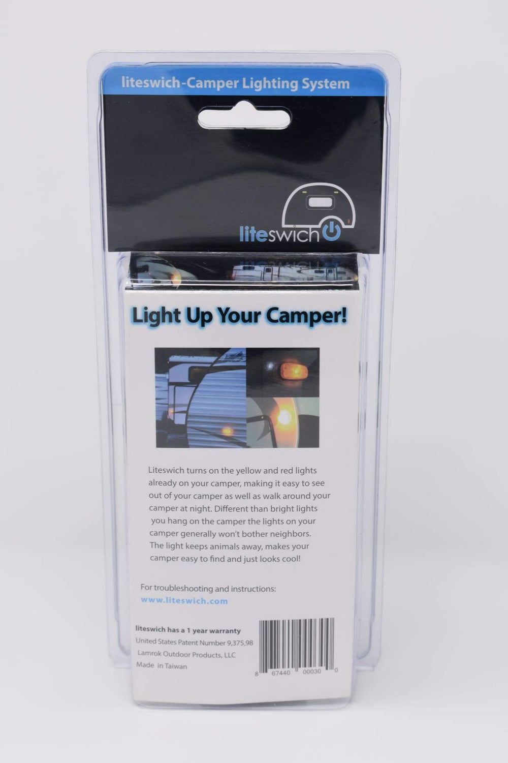 LAMROK OUTDOOR PRODUCTS LITESWICH 2.0 held in hand showing compact size and easy storage