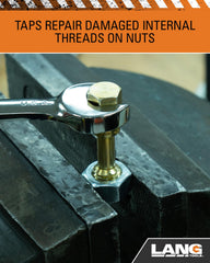 Lang Tools restorer file showing multiple pitches to match damaged threads and prep surfaces