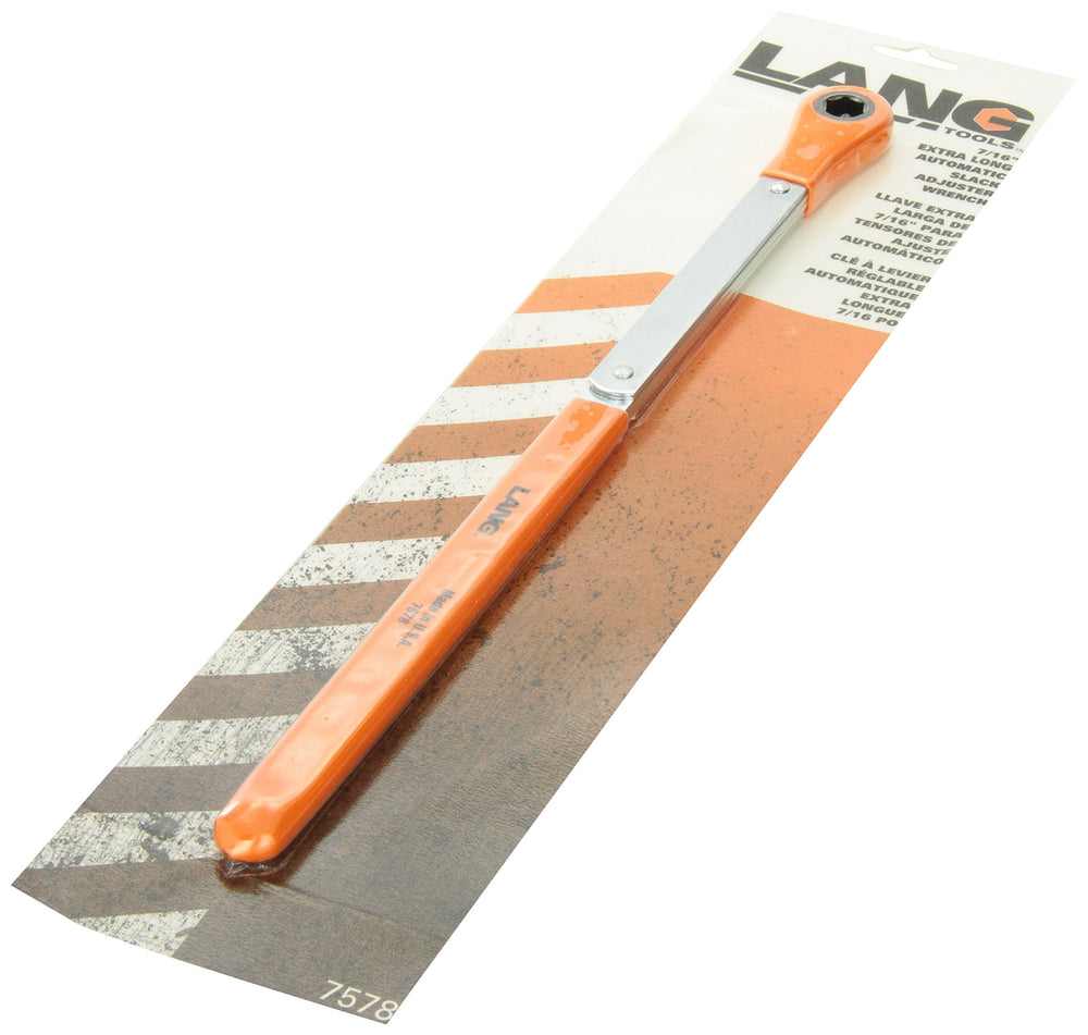 Lang Tools 7578 handle close-up showing extra-long grip for improved leverage