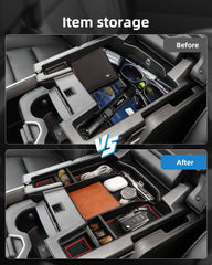 LANGBEAN installed in Ram console showing exact fit and preserved storage space