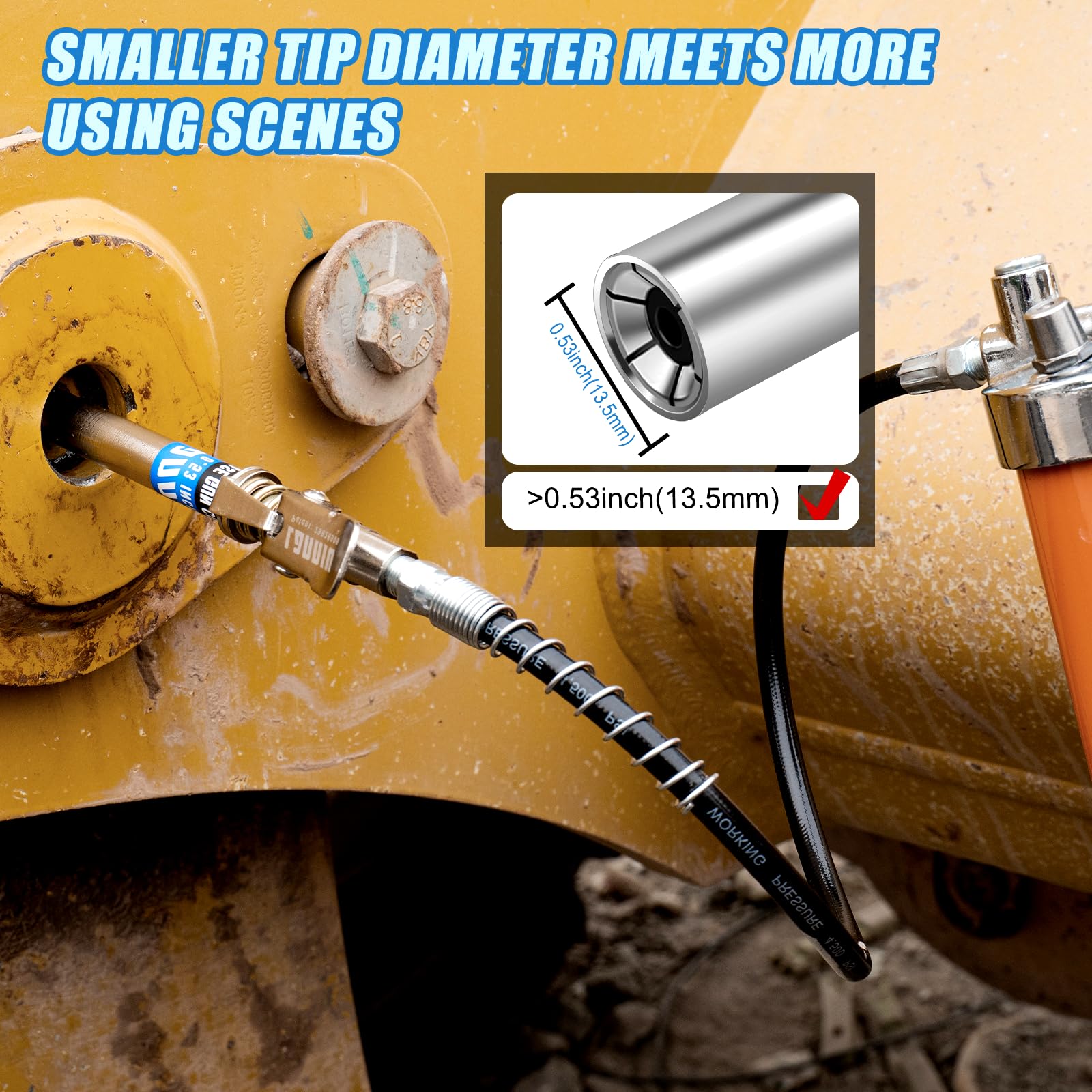 LANNIU extended shaft detail highlighting 2.9-inch reach for recessed fittings