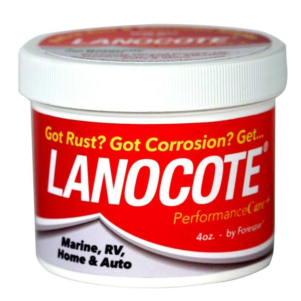 LanoCote close-up brush applying coating for long-term thread protection