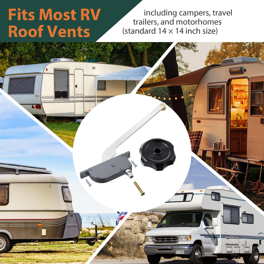 Lanties lifestyle shot on RV rooftop showing improved ventilation control