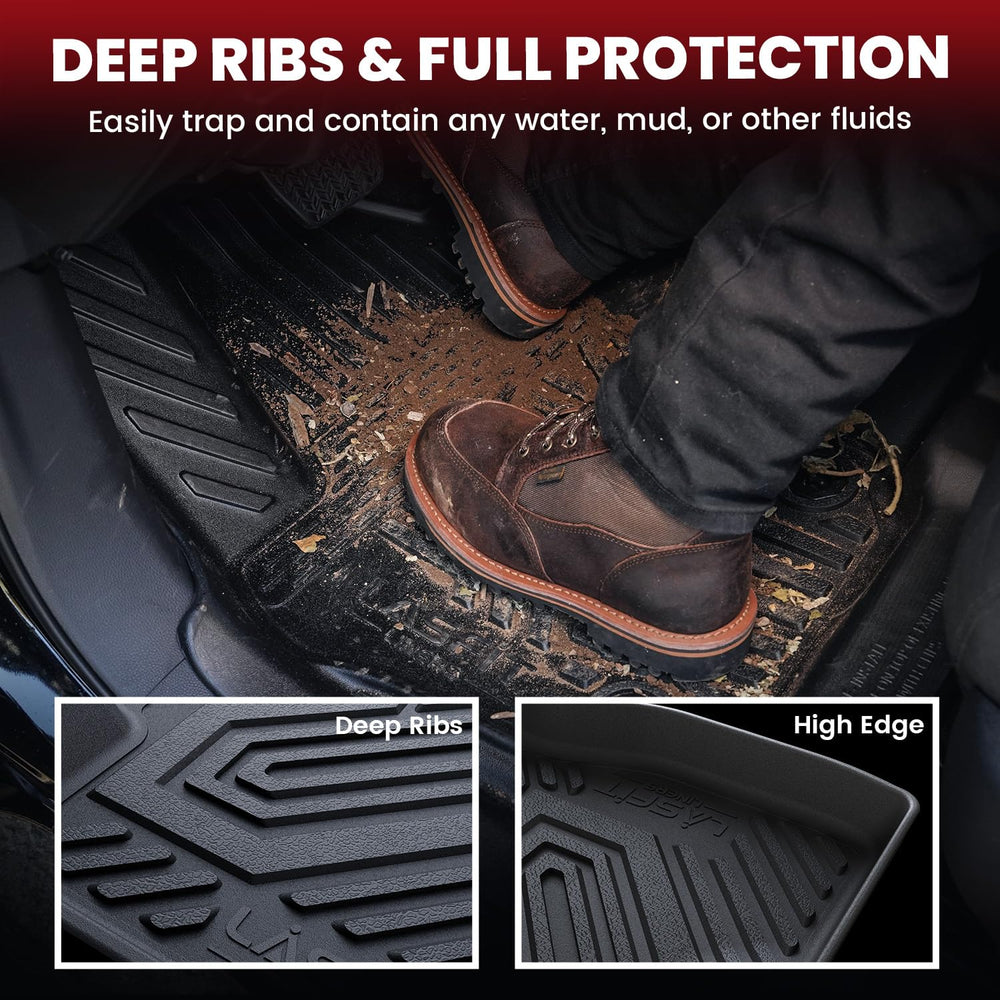 LASFIT raised edge profile close-up containing spills and debris effectively