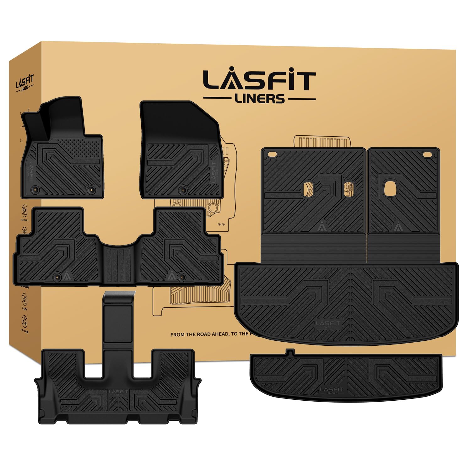 LASFIT front row mats installed in Palisade showing precise fit and protection