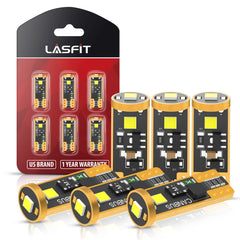 LASFIT front view packed bulbs showing compact six-piece set and easy replacement