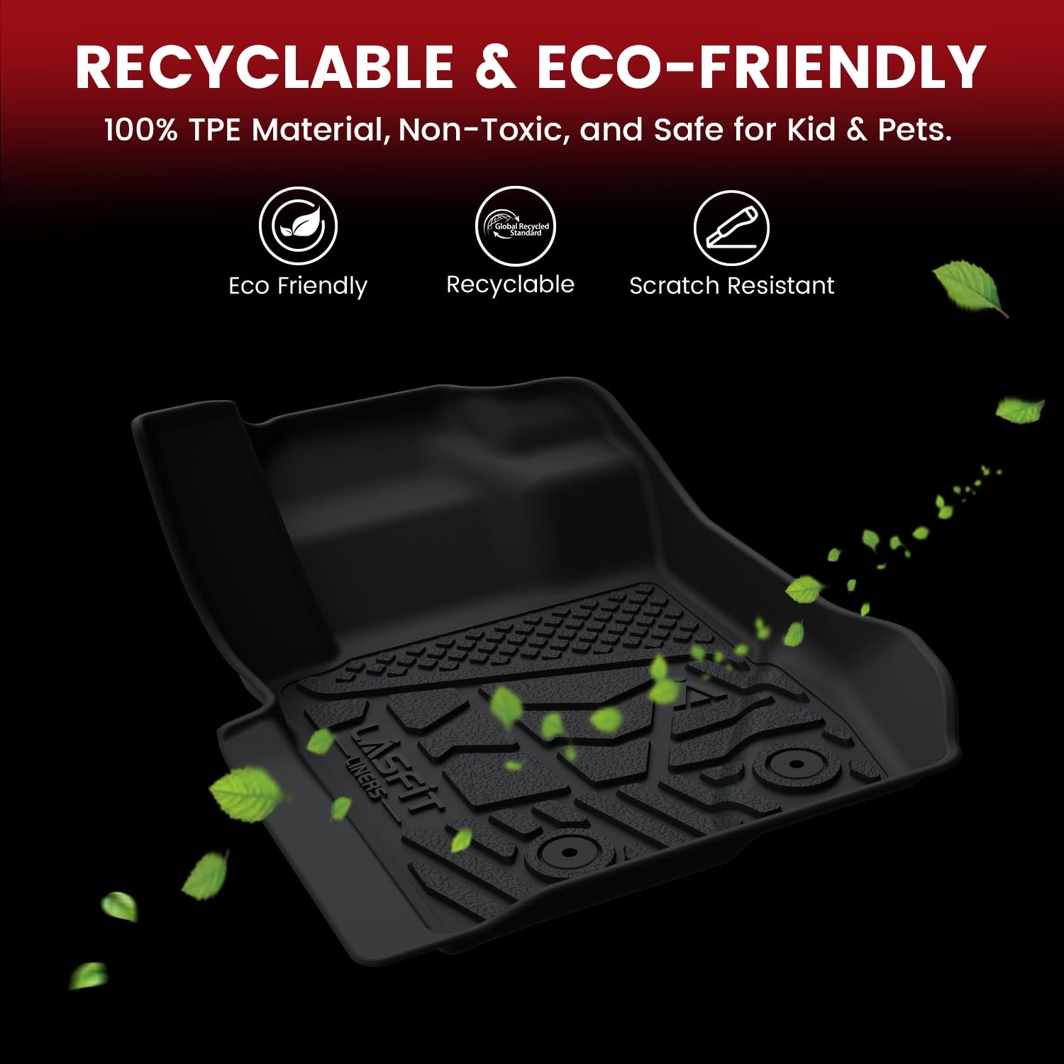 LASFIT liners in muddy outdoor setting showing strong protection and cleanup ease
