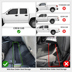 LASFIT rear underseat fit displaying secure coverage of underseat storage