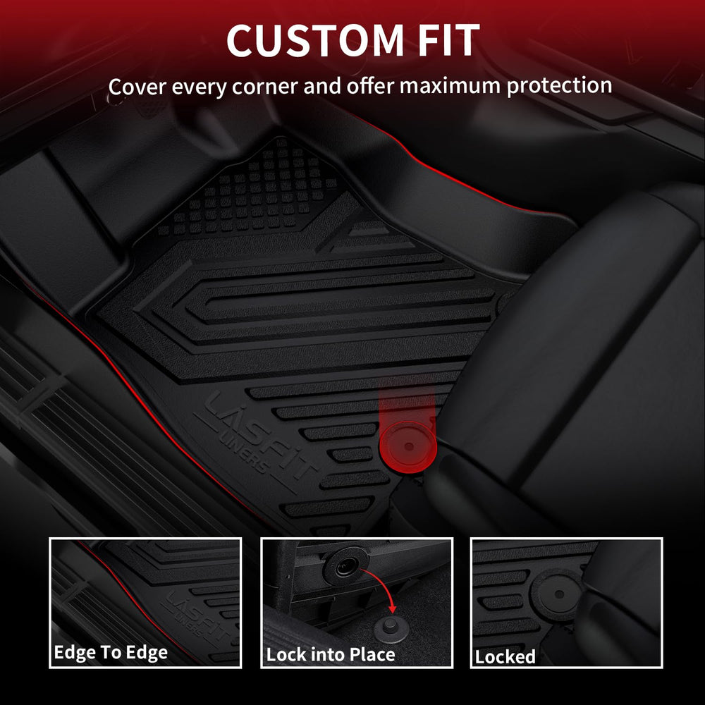 LASFIT second and third row mats in Palisade displaying full interior coverage