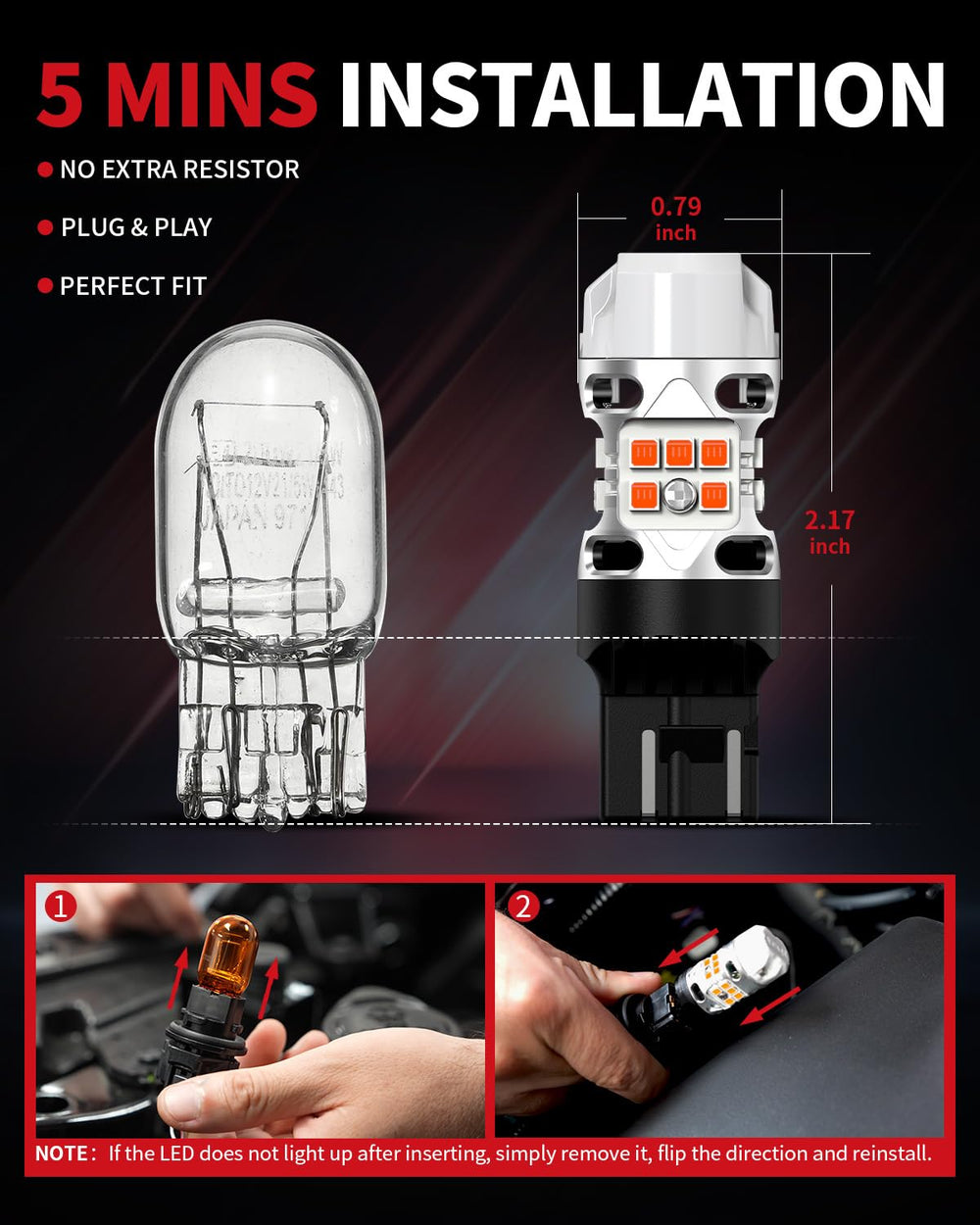 LASFIT illuminated turn signal on vehicle improving daytime visibility