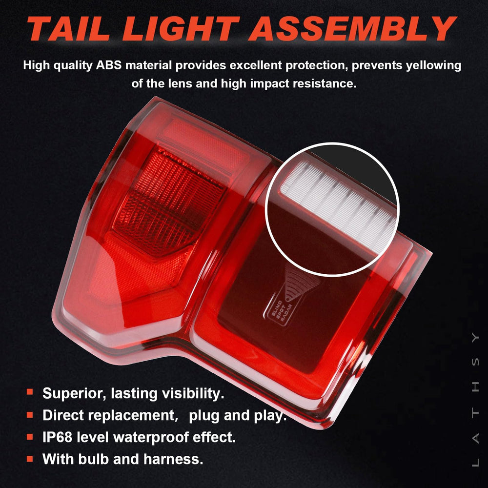 Lathsy tail light beside ruler showing exact dimensions for correct fit