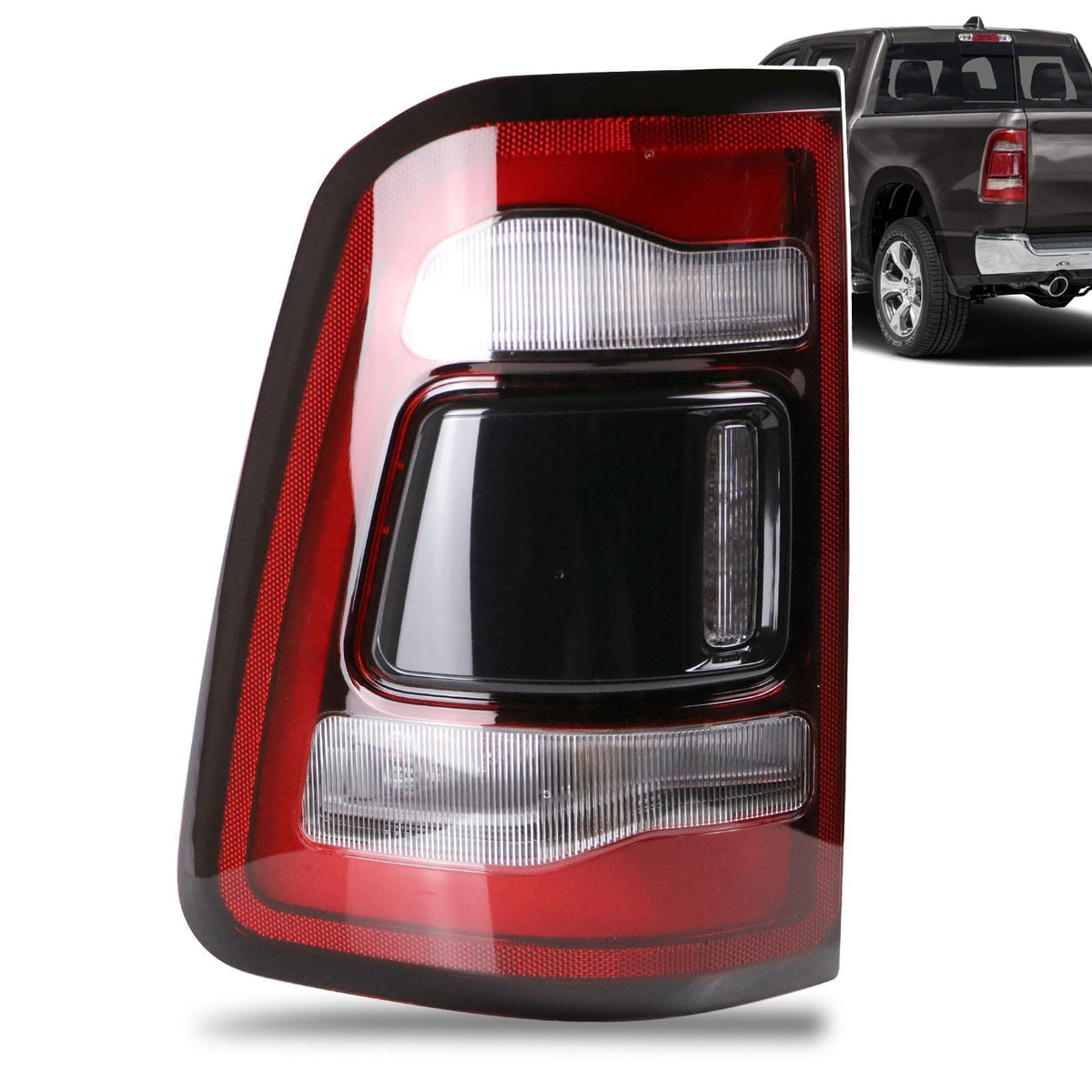 Lathsy driver-side tail light front view showing fit and finish benefit