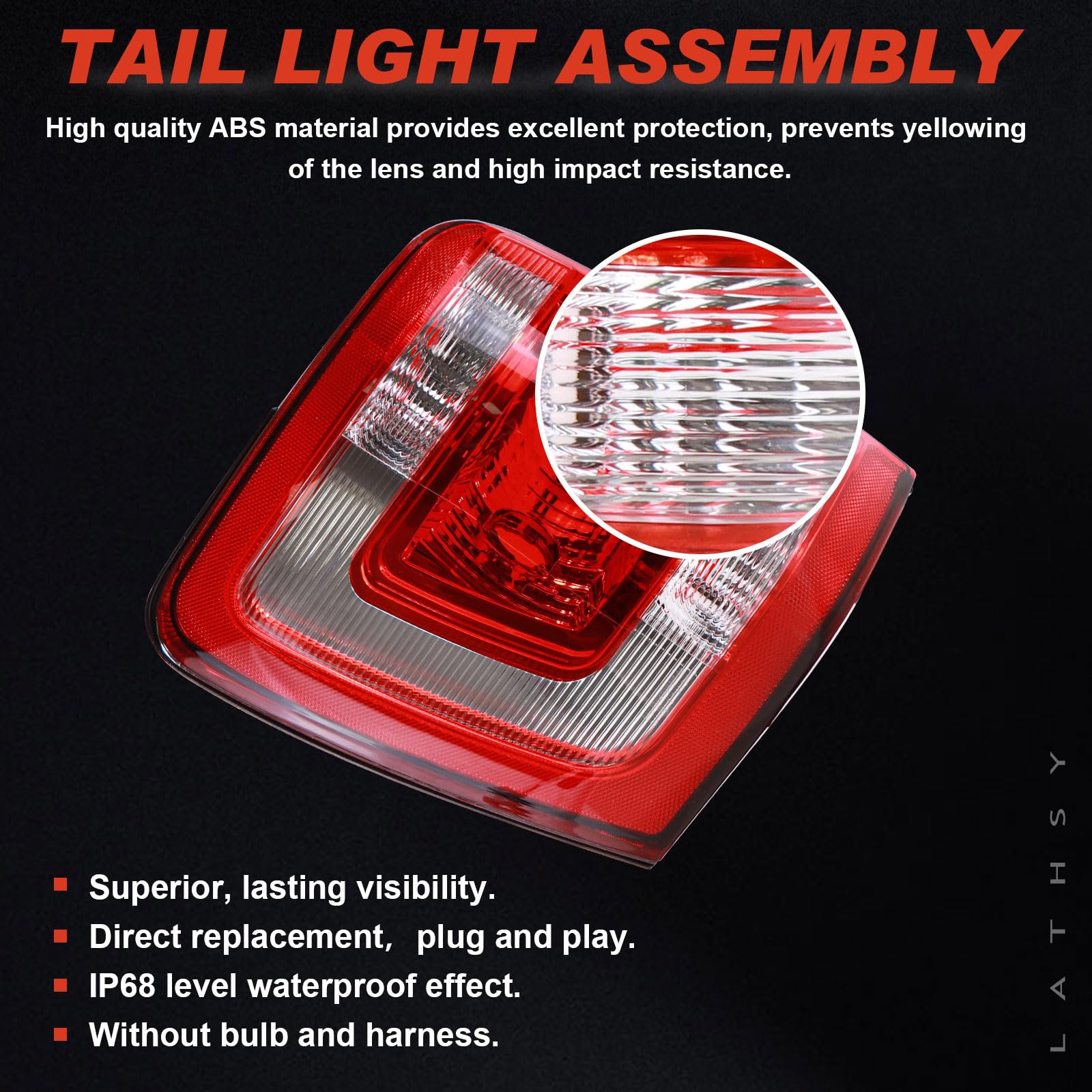 Lathsy tail light installed on Ford Escape demonstrating direct fit