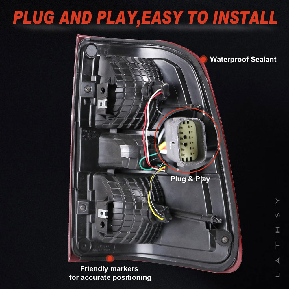 Lathsy tail light installed on Dodge Ram 1500 passenger side for seamless fit benefit