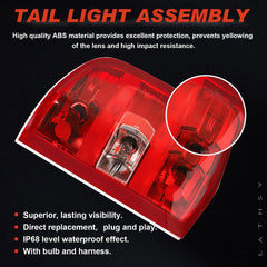 Lathsy tail light installed on a Silverado demonstrating direct-fit convenience
