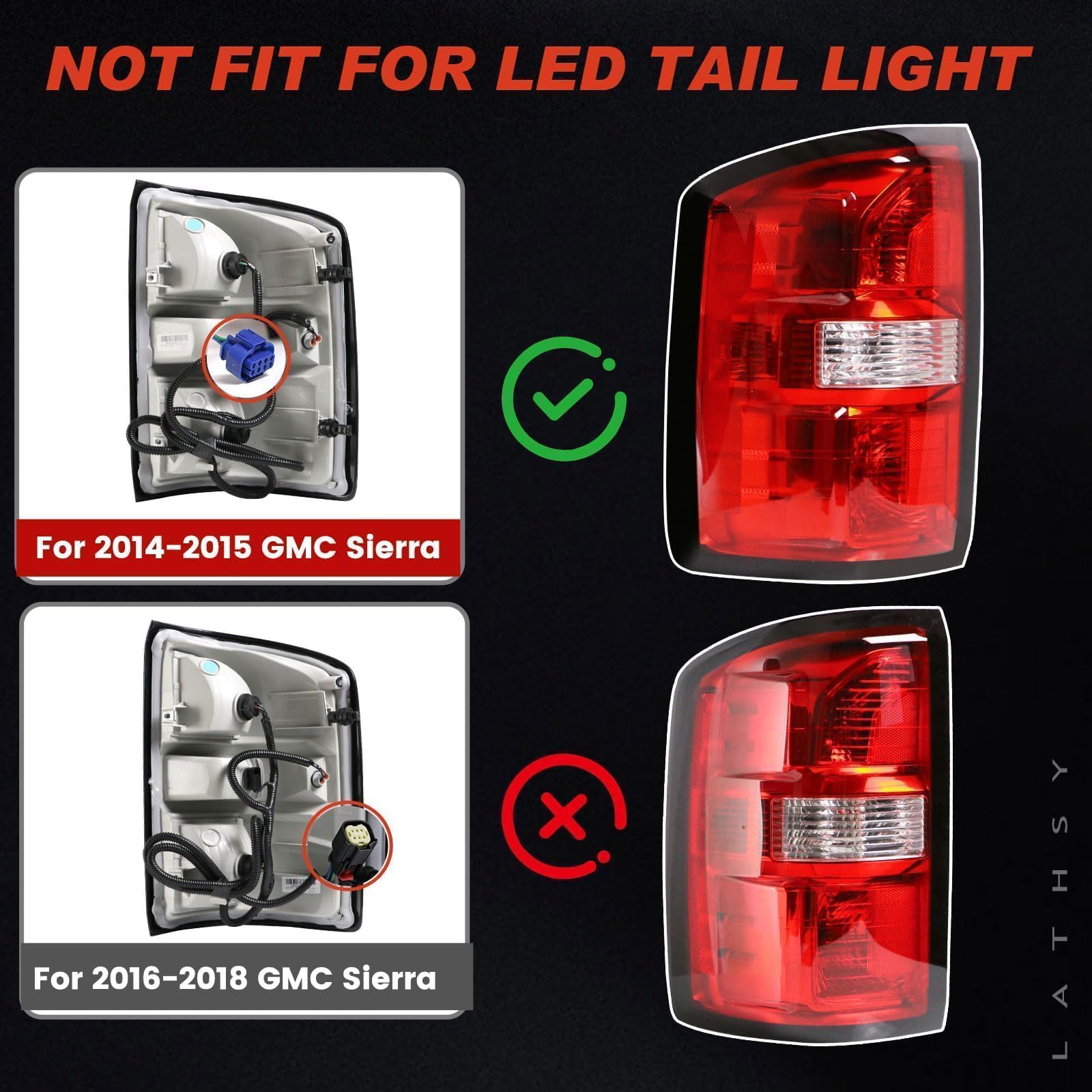 Lathsy tail light installed on GMC Sierra showing restored rear visibility benefit