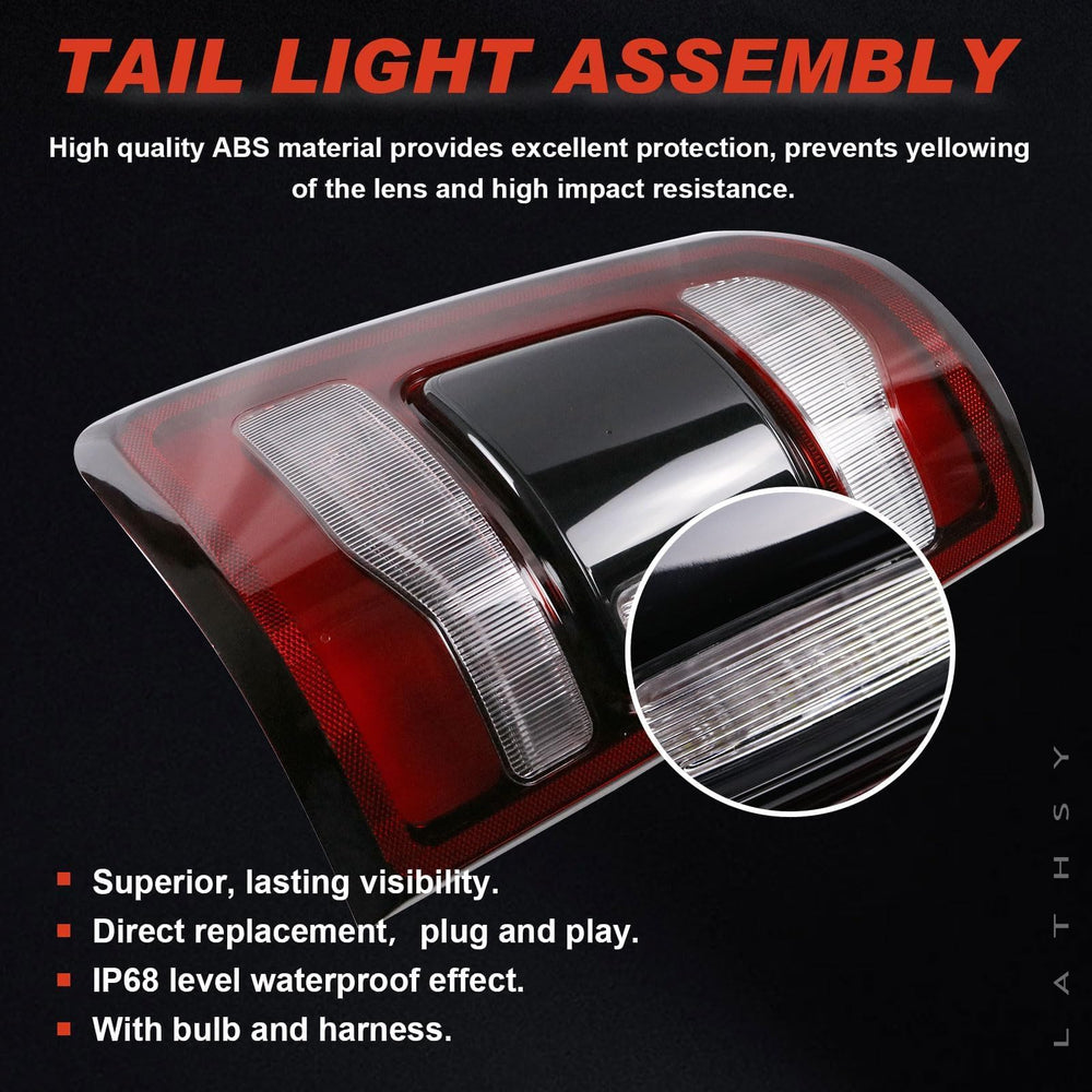 Lathsy tail light held in hand to show size and easy replacement benefit