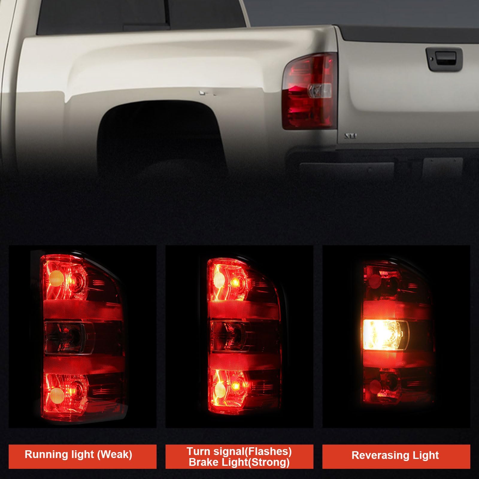 Lathsy tail light next to tire showing scale and correct dimensions advantage
