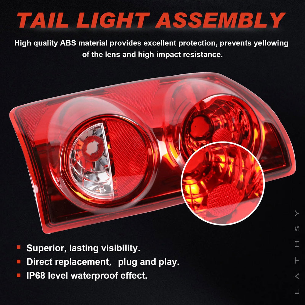 Lathsy tail light next to ruler showing scale for accurate size and fit verification