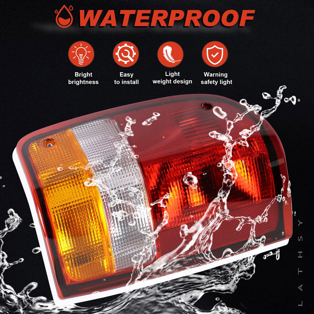 Lathsy tail light open with bulbs removed showing easy access