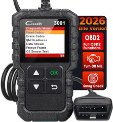 LAUNCH Creader 3001 front view showing display and buttons for fast diagnostics