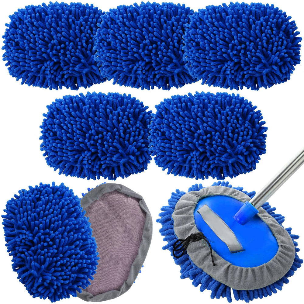 Layhit front view pack of five royal blue mitts showing quantity and color benefit