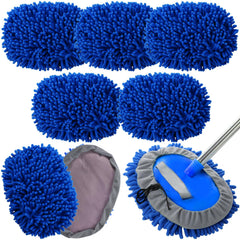 Layhit front view pack of five royal blue mitts showing quantity and color benefit