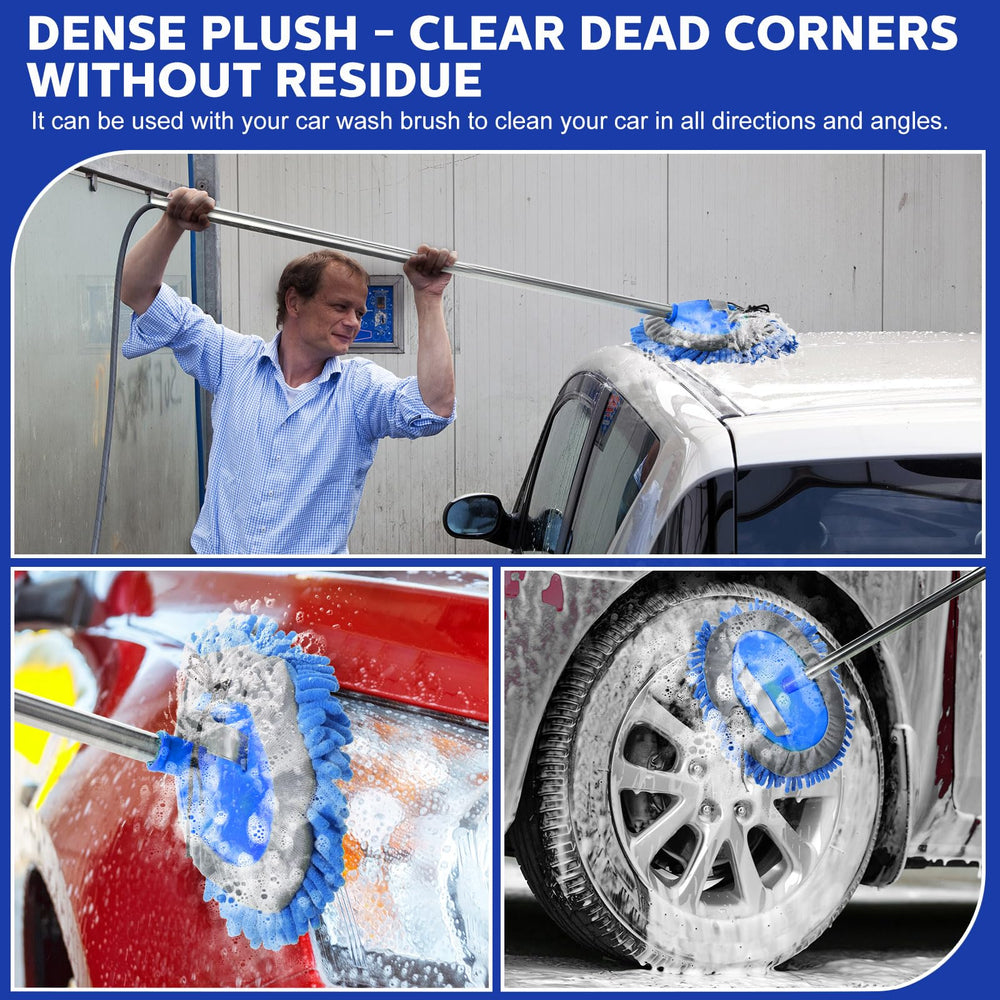 Layhit mitt in family car-wash scene showing convenience and quick swapping