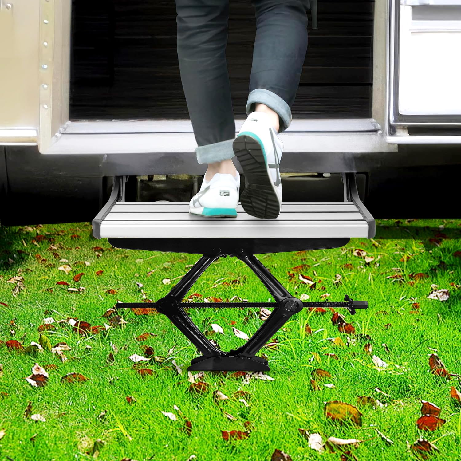LCGAOYA installed at a campsite enhancing safety and steady access to RV