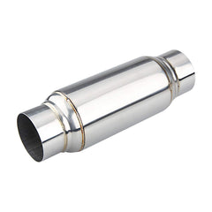 LCGP polished resonator front view showing inlet and outlet, durable finish benefit