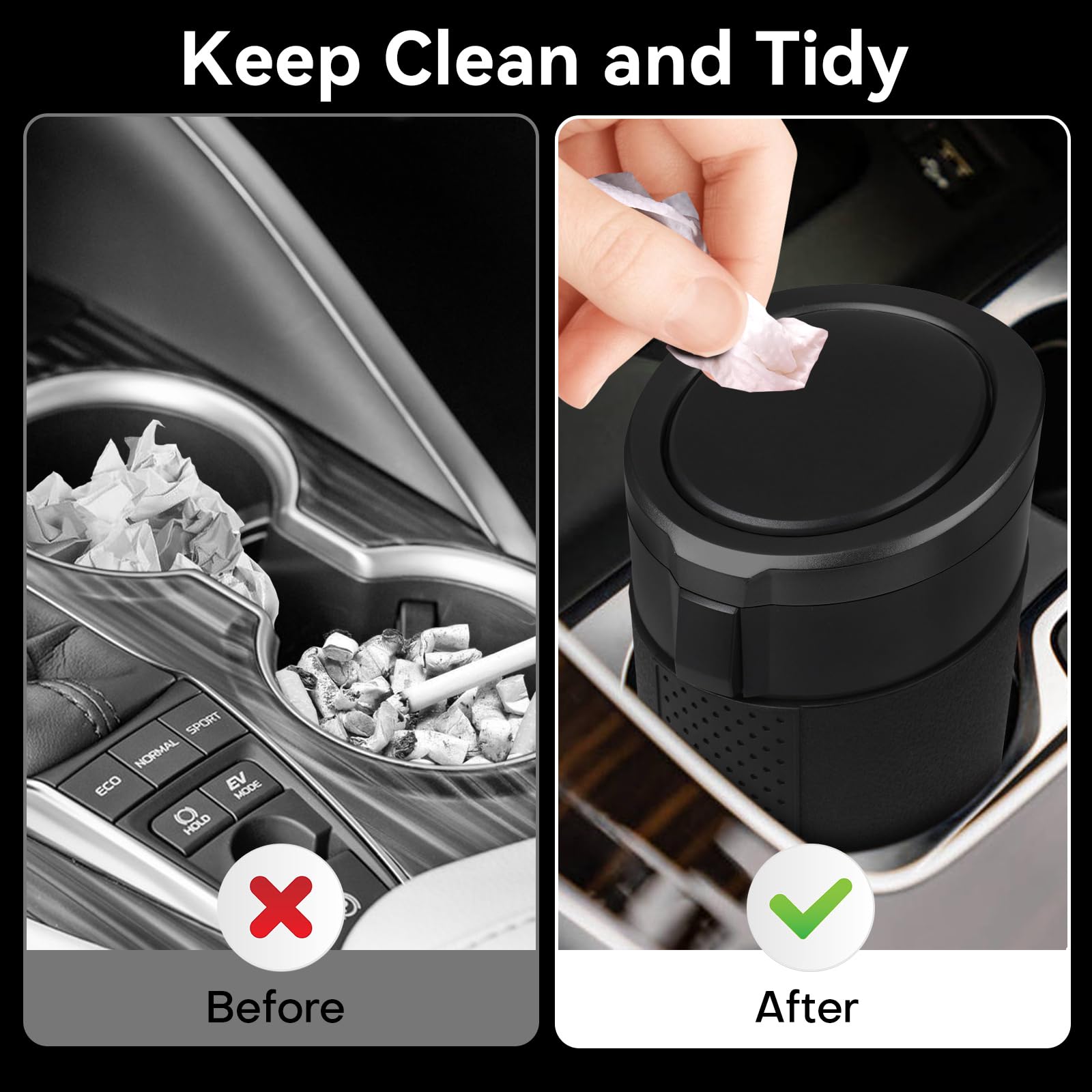 LCMWHOP lid opening demonstrating one-handed use and fast waste disposal