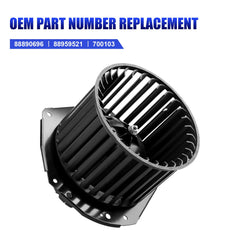 LCWRGS blower motor installed in heater box showing direct OEM-style mounting