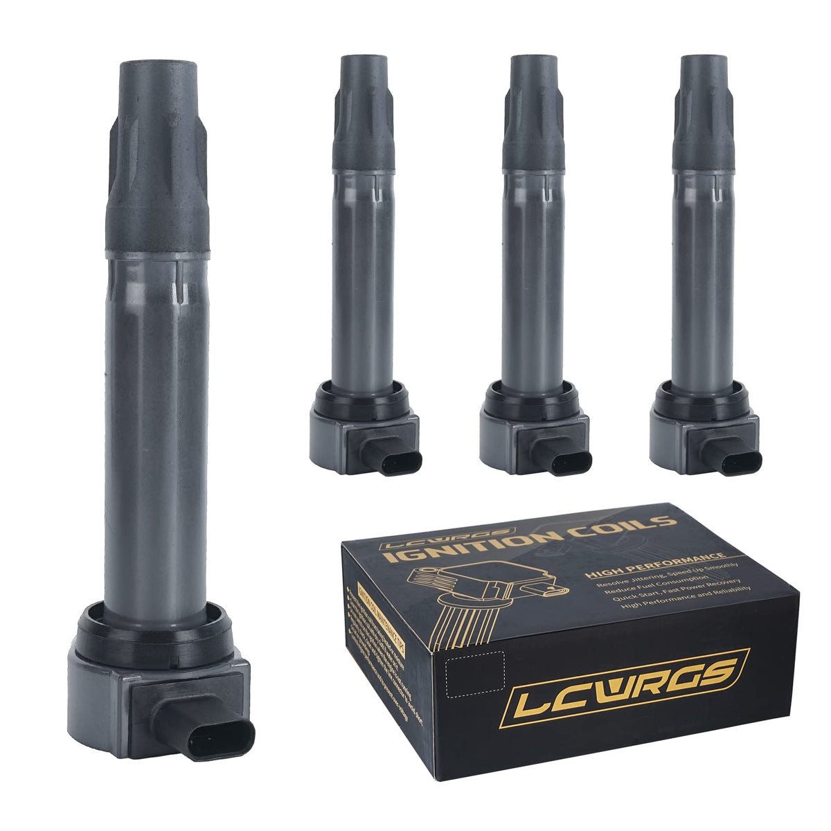 LCWRGS ignition coil front view showing precise fit and durable housing benefit