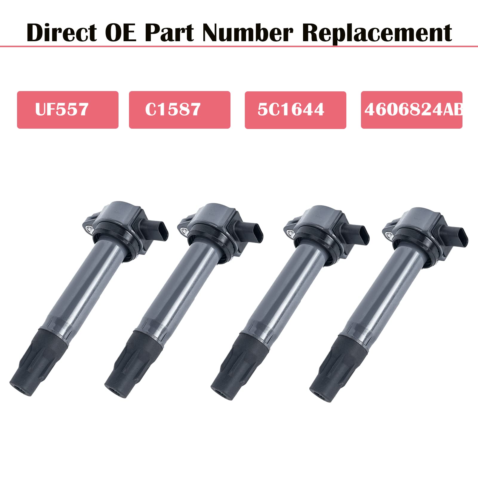 LCWRGS ignition coil top label closeup showing part number clarity benefit