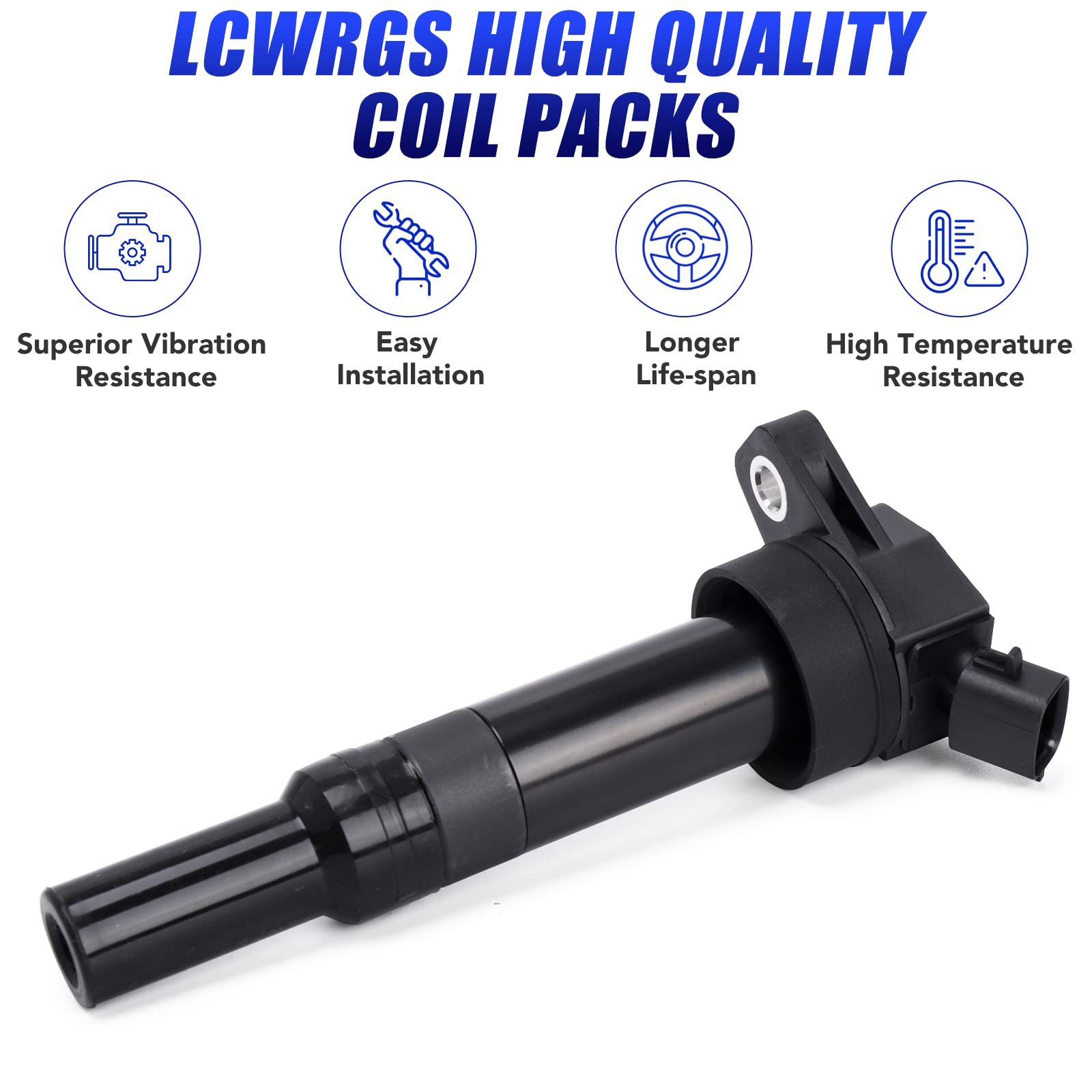LCWRGS ignition coils installed in Hyundai Elantra engine bay, improves engine smoothness