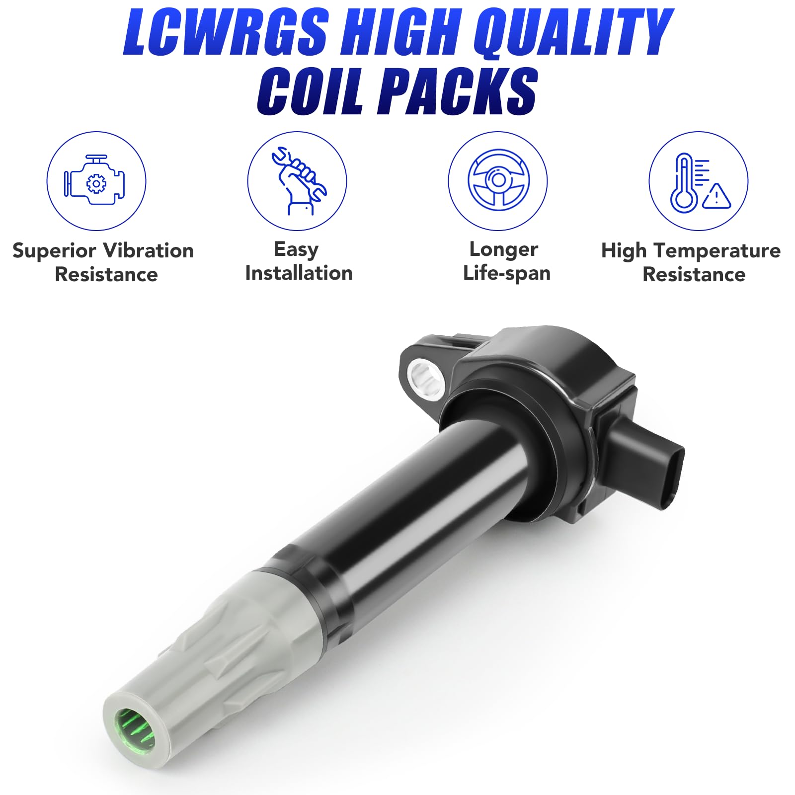 LCWRGS coil installed on engine demonstrating direct-fit convenience and time savings