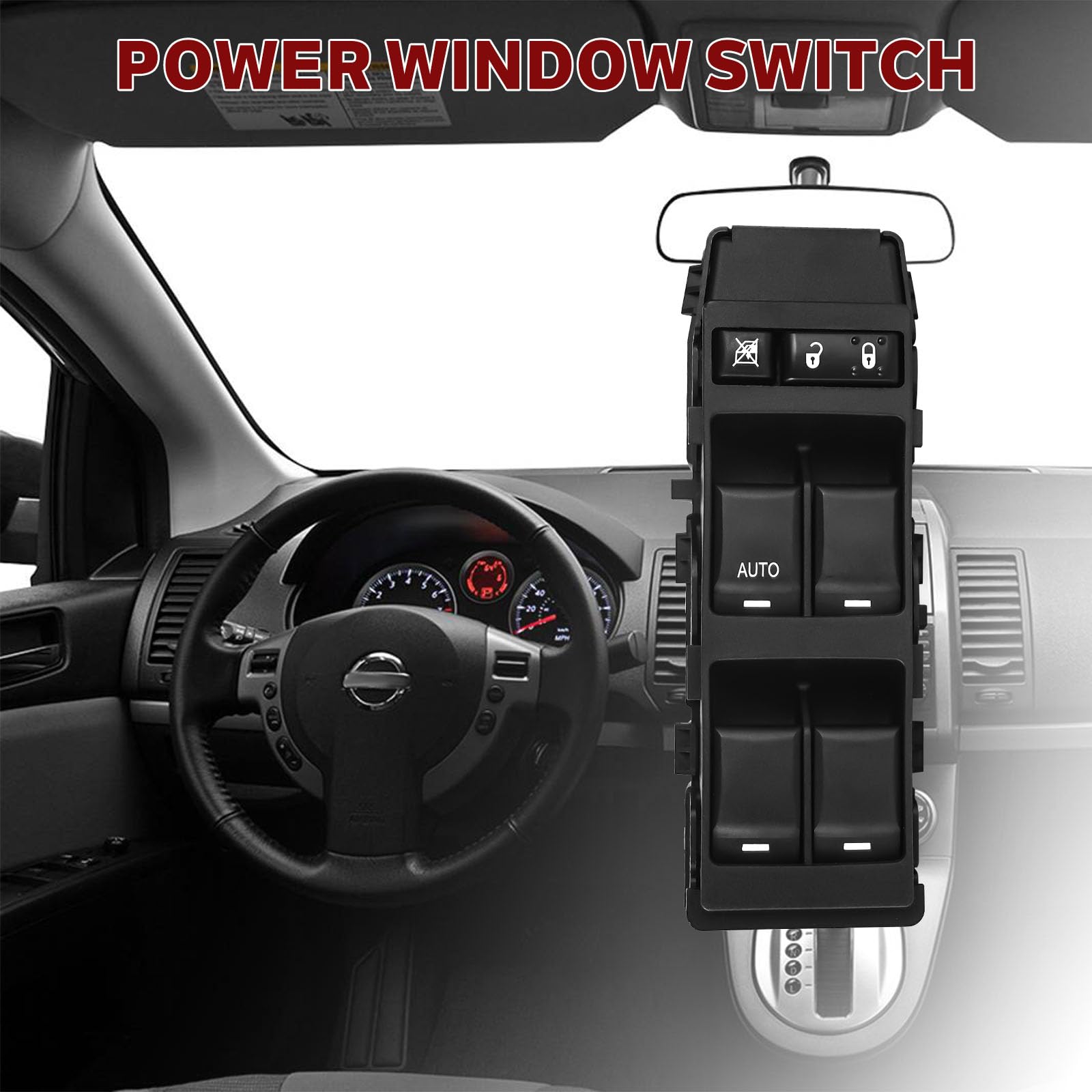 LCWRGS lifestyle shot of driver using switch to operate vehicle windows
