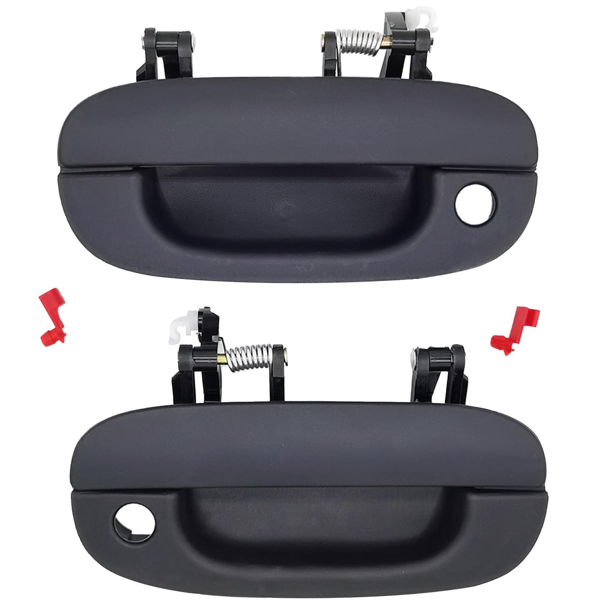 Lcyolada front pair in textured black showing clean factory look and easy swap